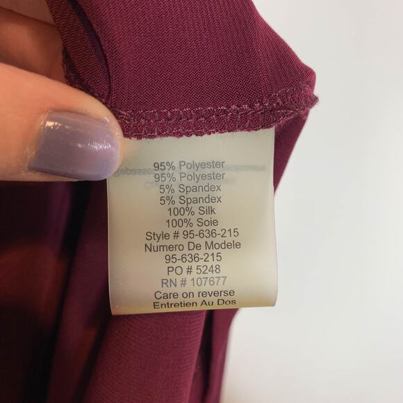 NWT ALICE + OLIVIA boho silk off shoulder flouce dress wide sleeve currant 2388 - Picture 10 of 15